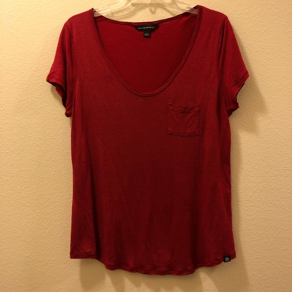 Red Pocket Tee
